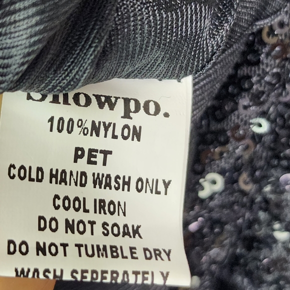 Showpo. black sequin crop jacket top tie front Size 10 - Picture 11 of 13